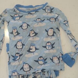Little Sleepies Blue Penguin Pajama Set